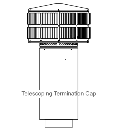 Vent Pipe Cap With Storm Collar For SL11 Series Fireplace Vent Pipe Cap With Storm Collar For SL11 Series Fireplace