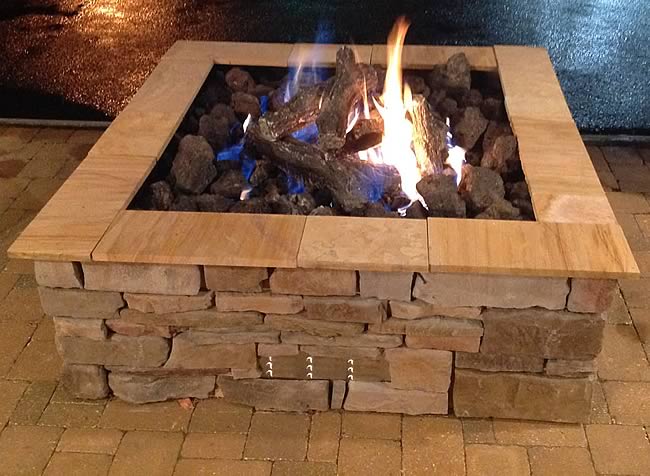30 Inch Square Fire Pit Kit with Electronic Ignition | Fine's Gas
