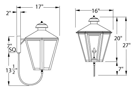 Legendary Lighting Apollo I Wall Mount Gas Light