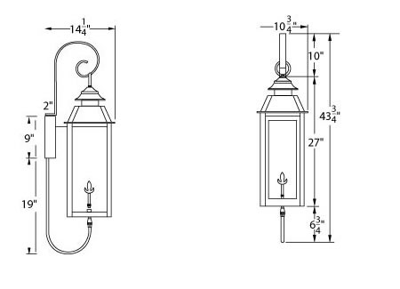 Legendary Lighting Vulcan II Wall Mount Gas Light