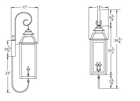 Legendary Lighting Vulcan III Wall Mount Gas Light