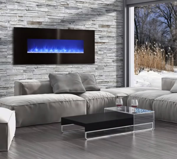 Modern Flames 80 Inch CLX Series Electric Linear Fireplace | Fine This Modern Flames electric liner fireplace spans 80 wide and can be mounted flush into the wall or hung like a portrait. Come standard with remote control operation.