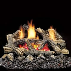 Monessen Aged Hickory Gas Log Set