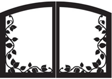 Breckenridge Select Leaf Arch Fireplace Door