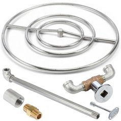 (image for) 30 Inch Stainless Steel Gas Fire Pit Ring Kit