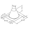 Flat Roof Flashing For 5" X 8" Direct Vent Pipe