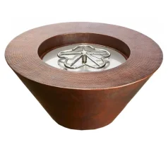 (image for) Round Gas Fire Pit Table With Match Lit Ignition