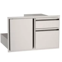 (image for) 30-Inch Wide American Outdoor Grill Storage Door With Double Drawers