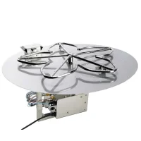 (image for) 54 Inch Round Gas Fire Pit with Electronic Ignition 400,000 BTU