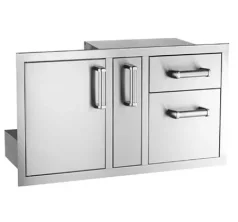 (image for) Fire Magic Premium Flush Mount 18" X 36" Access Door with Platter Storage & Double Drawer