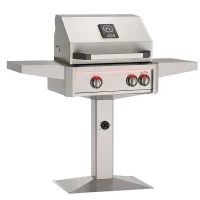 (image for) American Outdoor Grill Post Mounted With Rotisserie & Lights