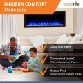 SimpliFire 50" Allusion Platinum Electric Fireplace