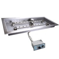 (image for) Battery Powered Ignition Rectangle Gas Fire Pit Kits