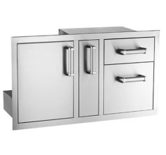 (image for) Fire Magic Premium Flush Mount 18" X 36" Access Door with Platter Storage & Double Drawer