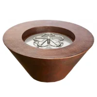 (image for) Round Gas Fire Pit Table With Match Lit Ignition