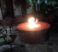 18 Inch Round Gas Fire Pit with Electronic Ignition 65,000 BTU