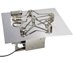 (image for) 36 Inch Square Gas Fire Pit Kit with Electronic Ignition 250,000 BTU