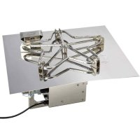 (image for) 42 Inch Square Gas Fire Pit Kit with Electronic Ignition 400,000 BTU