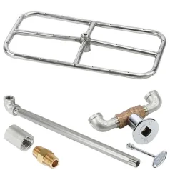 (image for) Rectangular Gas Fire Ring Kit 24" X 12"