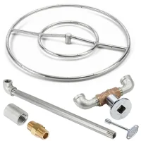 (image for) 24 Inch Stainless Steel Gas Fire Pit Ring Kit