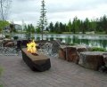 96" Trough Style Linear Fire Pit With Electronic Ignition