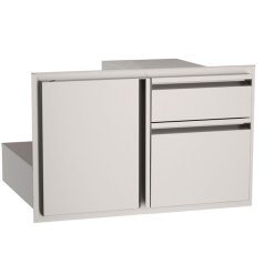 (image for) 30-Inch Wide American Outdoor Grill Storage Door With Double Drawers