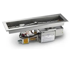 (image for) 60 Inch Trough Style Linear Fire Pit With Electronic Ignition