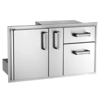 (image for) Fire Magic Premium 18" X 36" Access Door with Platter Storage & Double Drawer