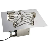 (image for) 36 Inch Square Gas Fire Pit Kit with Electronic Ignition 250,000 BTU