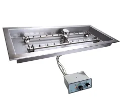 (image for) Battery Powered Ignition Rectangle Gas Fire Pit Kits