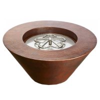 (image for) Round Gas Fire Pit Table With Match Lit Ignition