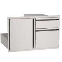 (image for) 30-Inch Wide American Outdoor Grill Storage Door With Double Drawers