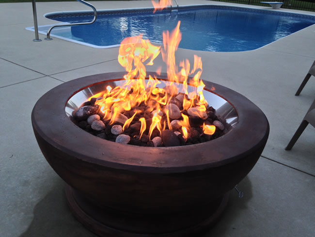 31 Inch Manual Ignition Gas Fire Pit Kit | Fine's Gas