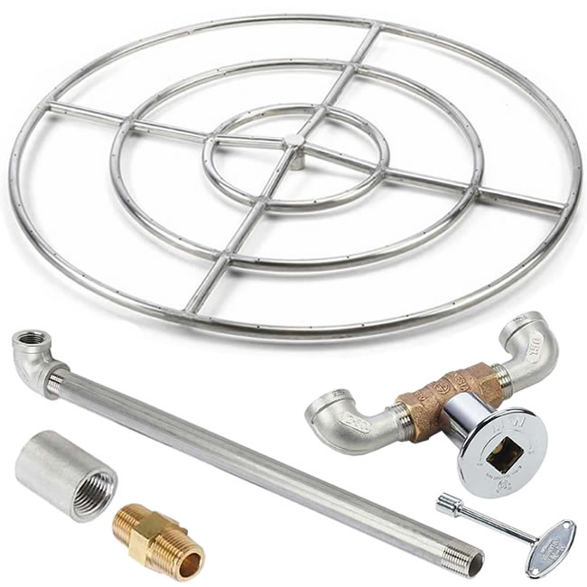 Large 48 Inch Gas Fire Pit Ring Kit | Fine's Gas