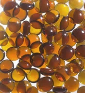Amber Speckled Glass Pebbles For Luminary Fireplace