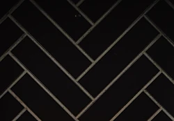 Ashland Onyx Black Herringbone Brick