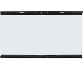 Bi-Fold Glass Fireplace Doors