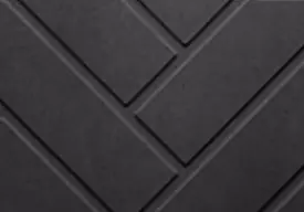 Biltmore Onyx Black Herringbone Fireplace Brick