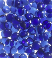Blue Speckled Glass Pebbles For Luminary Fireplace