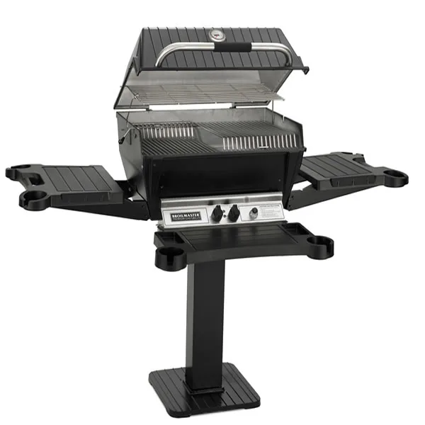 Broilmaster P3X Gas Grill With Patio Post And Shelves | Fine's Gas
