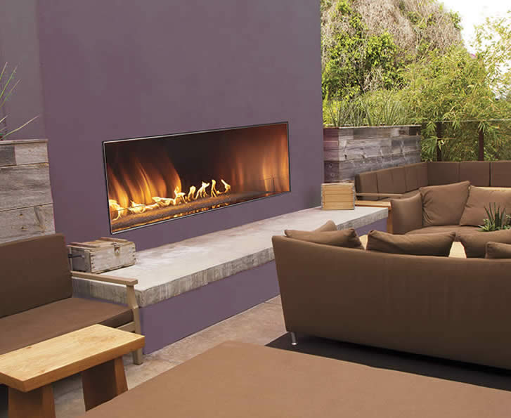 Linear Outdoor Fireplace, Linear Gas Fireplace Outdoor