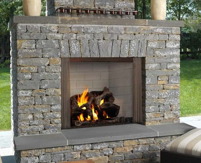 42" Castlewood Outdoor Wood Burning Fireplace | Fine's Gas