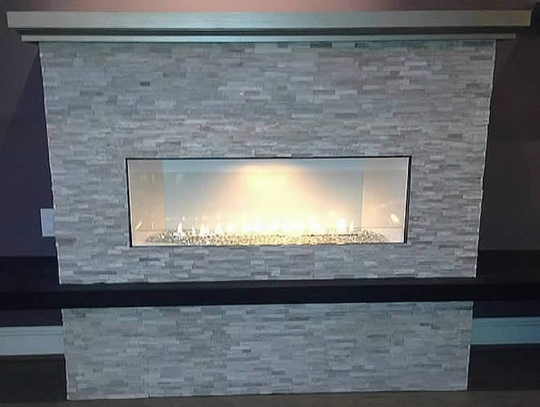 Vent Free Linear Gas Fireplace, Boulevard 48 Inch Vent Free Linear Fireplace