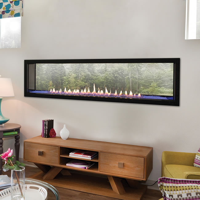 60 Inch Vent Free Linear Fireplace, Boulevard 60 Inch Vent Free Linear Fireplace