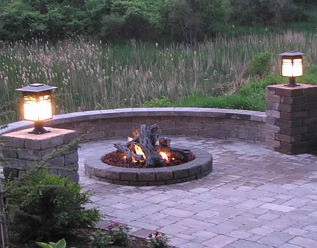 24 Inch Round Gas Fire Pit Insert With, 24 Inch Fire Pit Insert
