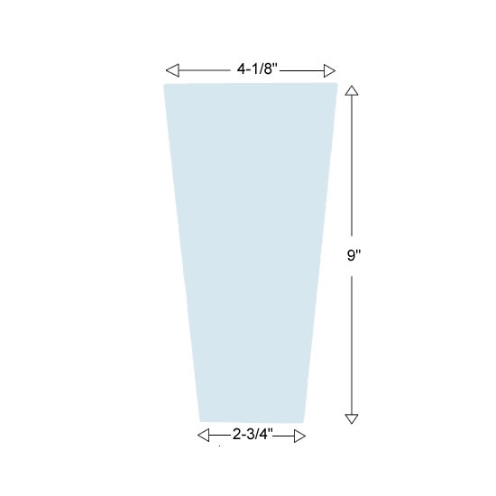 Glass Pane for Six Panel Gas Lights