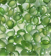 Green Glass Pebbles For Luminary Fireplace