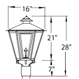 Legendary Lighting Apollo I Post Mount Gas Light