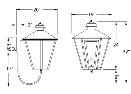 Legendary Lighting Apollo II Wall Mount Gas Light