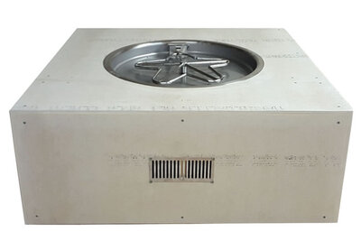 45" Square Pre-Fab Gas Fire Pit With Surround